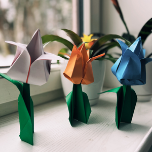 Origami tulpes