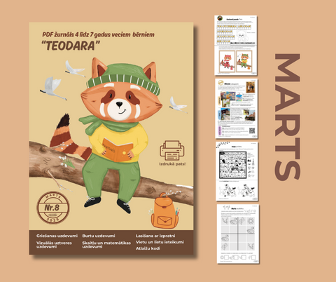 PDF žurnāls bērniem "Teodara", marts (Nr.8)