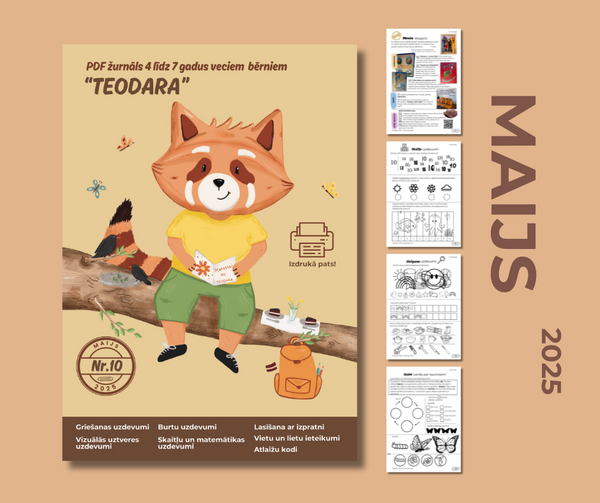 PDF žurnāls bērniem "Teodara", maijs (Nr.10 2025)