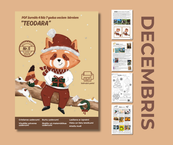 PDF žurnāls bērniem "Teodara", decembris (Nr.5 2024)