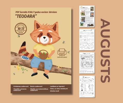 PDF žurnāls bērniem "Teodara", augusts (Nr.13)
