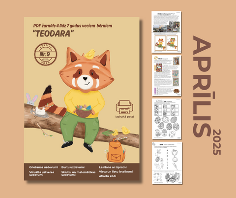 PDF žurnāls bērniem "Teodara", aprīlis (Nr.9 2025)