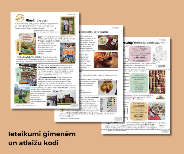 PDF žurnāls bērniem "Teodara", augusts (Nr.13 2025)