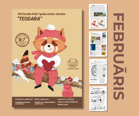 PDF žurnāls bērniem "Teodara", februāris (Nr.7)