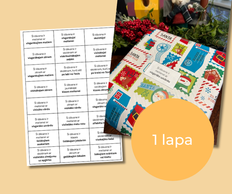 Spēle klasē ar dāvanas izsaiņošanu